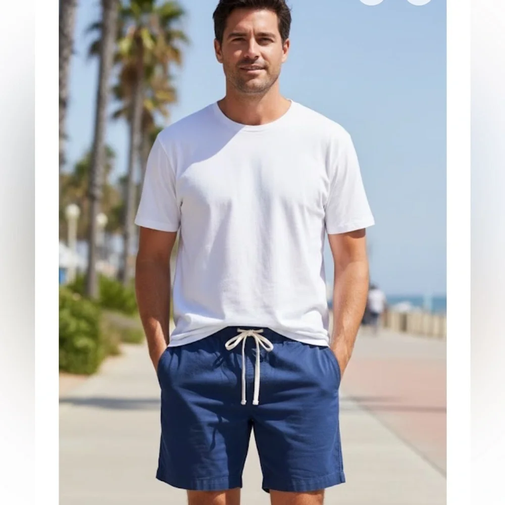 J Crew Blue Drawstring Shorts
